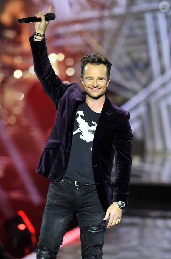 Exclusif - David Hallyday lors de l'enregistrement de l'émission "La Chanson de l'Année 2019" aux Arènes de Nîmes, le 16 mai 2019.  © Guillaume Gaffiot/Bestimage