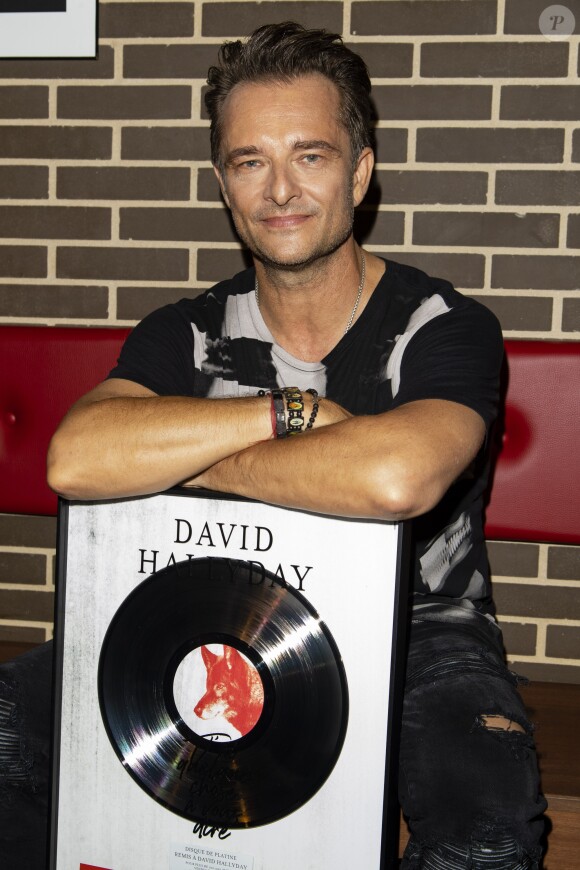 David Hallyday reçoit son disque de platine à la Seine Musicale sur l'île Seguin à Boulogne-Billancourt, le 25 juin 2019. © Pierre Perusseau/Bestimage