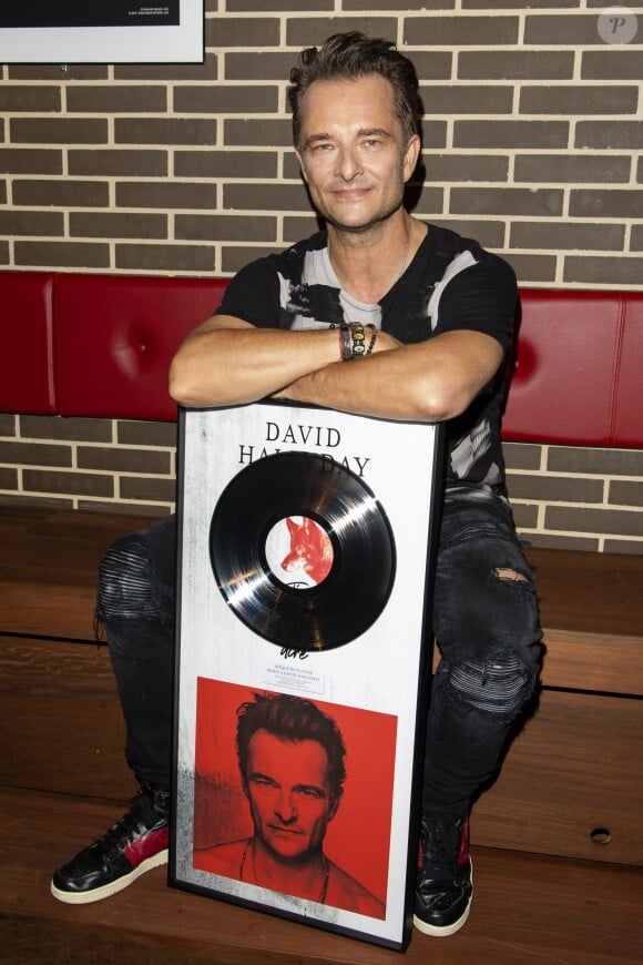 David Hallyday reçoit son disque de platine à la Seine Musicale sur l'île Seguin à Boulogne-Billancourt, le 25 juin 2019. © Pierre Perusseau/Bestimage