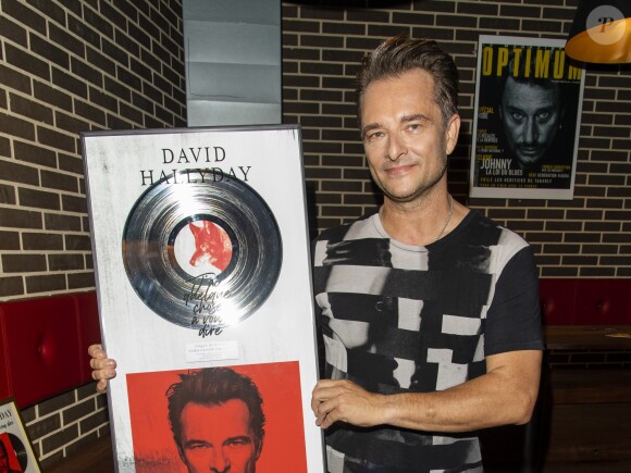 David Hallyday reçoit son disque de platine à la Seine Musicale sur l'île Seguin à Boulogne-Billancourt, le 25 juin 2019. © Pierre Perusseau/Bestimage