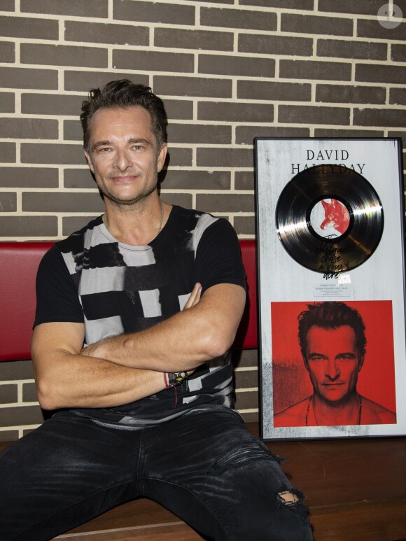 David Hallyday reçoit son disque de platine à la Seine Musicale sur l'île Seguin à Boulogne-Billancourt, le 25 juin 2019. © Pierre Perusseau/Bestimage