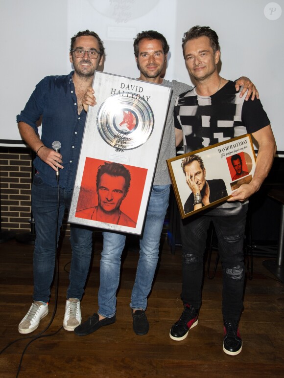 David Hallyday reçoit son disque de platine à la Seine Musicale sur l'île Seguin à Boulogne-Billancourt, le 25 juin 2019. © Pierre Perusseau/Bestimage