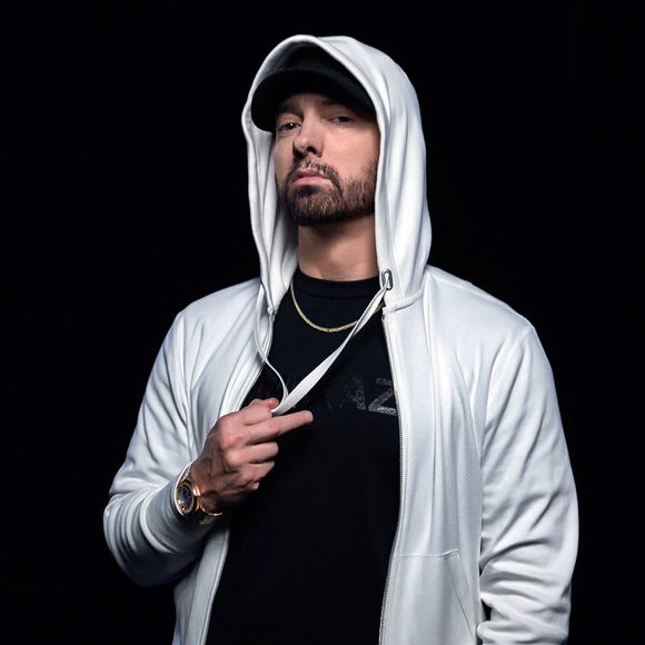 Eminem pose pour la nouvelle campagne de la marque Rag & Bone. Le 9 juillet 2018. La collection marque le tout premier "Hoodie" de la marque, conçu par le rappeur lui-même. 09/07/2018 - New York