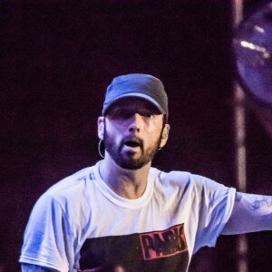 Eminem en concert lors du festival "Bonnaroo Music and Arts" à Manchester, le 17 juin 2018.