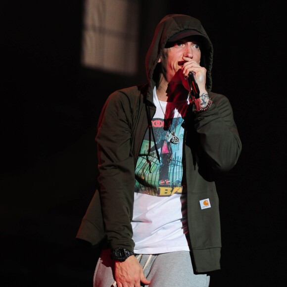 Eminem - Concerts lors du festival Lollapalooza à Chicago, le 1er août 2014.