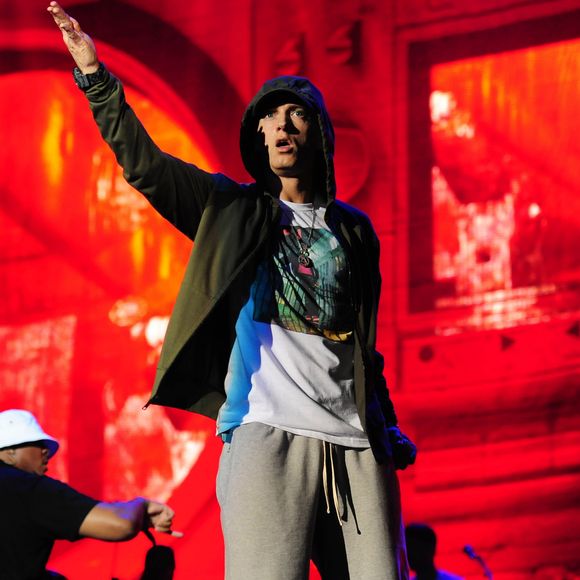Eminem - Concerts lors du festival Lollapalooza à Chicago, le 1er août 2014.