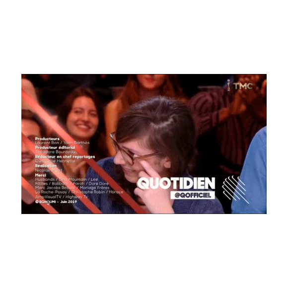 Yann Barthès annonce la dernière chronique de Nora Hamzawi dans "Quotidien", le 27 juin 2019 sur TMC.