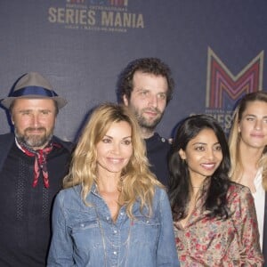 Marysole Fertard, Alexandre Brasseur, Mathieu Alexandre, Rani Bheemuck, Solène Hébert, Mayel Elhajaoui et Ingrid Chauvin de la série "Demain nous appartient" - 10ème édition du Festival Series Mania à Lille, le 23 mars 2019. © Christophe Aubert via Bestimage