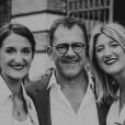 Michel Sarran avec ses filles Emma et Camille, le 12 avril 2019