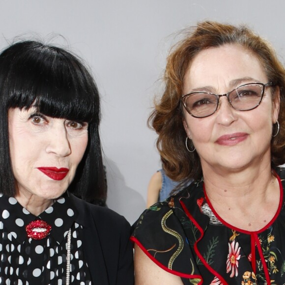Chantal Thomass et Catherine Frot assistent au défilé de mode Haute-Couture automne-hiver 2019/2020 "Georges Chakra" au Palais de Tokyo à Paris. Le 1er juillet 2019