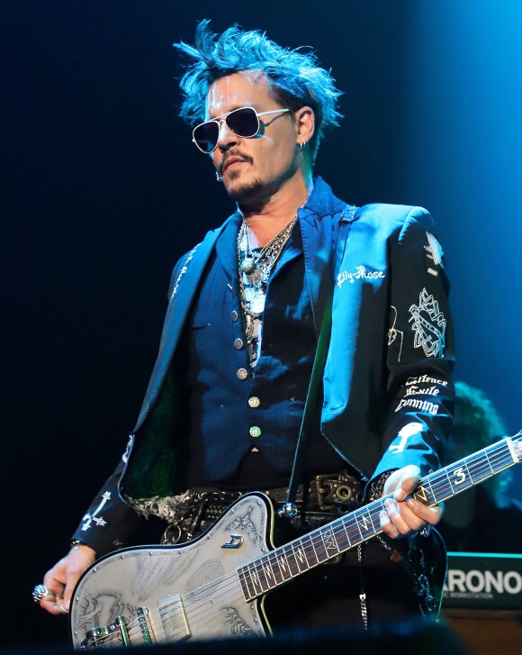 Johnny Depp (groupe Hollywood Vampires) en concert au Hollywood Vampires Live à Los Angeles, le 10 mai 2019.