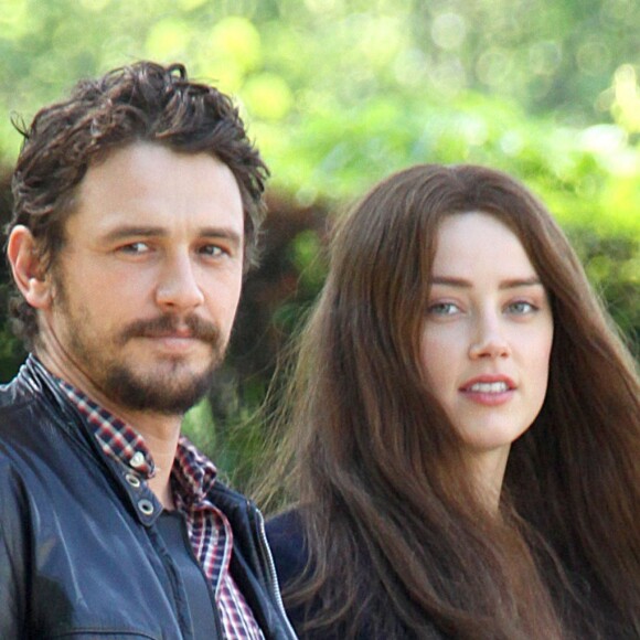 James Franco et Amber Heard sur le tournage du film "The Adderall Diaries" à New York, le 4 juin 2014.