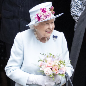 La reine Elisabeth II d'Angleterre vient assister au service religieux de la paroisse de Canongate à Edimbourg, le 30 juin 2019.