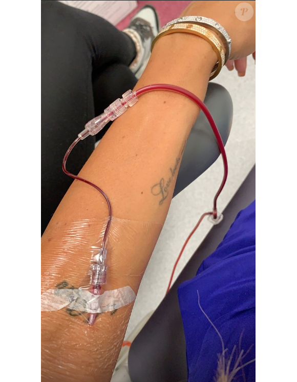 Jade Lagardère hospitalisée pour un calcul rénal, le 3 juillet 2019.