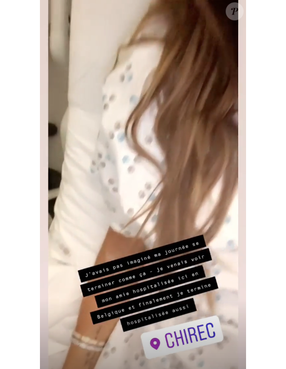 Jade Lagardère hospitalisée pour un calcul rénal, le 3 juillet 2019.