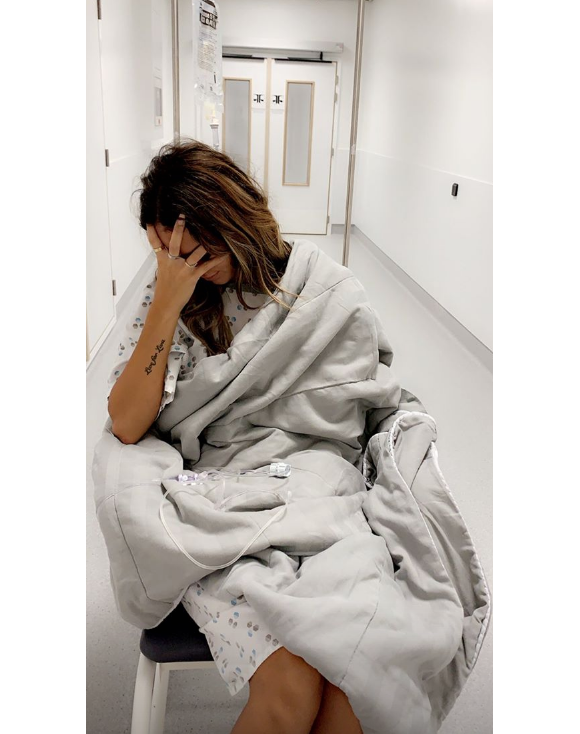 Jade Lagardère sur Instagram, le 4 juillet 2019. Hospitalisation après un calcul rénal.