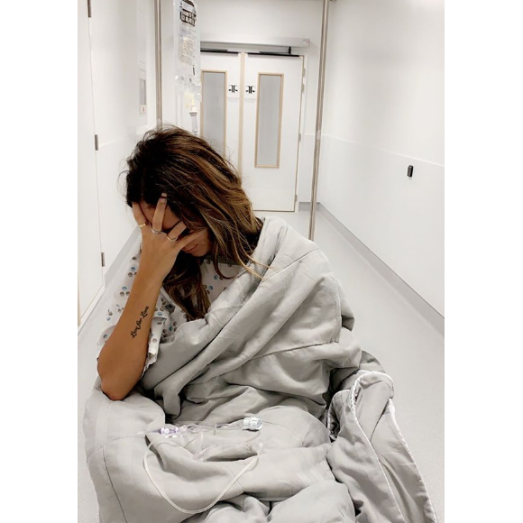 Jade Lagardère sur Instagram, le 4 juillet 2019. Hospitalisation après un calcul rénal.
