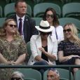 Meghan Markle, duchesse de Sussex, assiste au match "Serena Williams vs Kaja Juvan (2/6 - 6/2 - 6/4)" au Tournoi de Wimbledon 2019, le 4 juillet 2019.