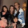 Exclusif - Laura Smet, Laeticia Hallyday et ses filles Jade et Joy - Aftershow apres le concert caritatif de Johnny Hallyday pour l'association de sa femme "La Bonne Etoile", qui vient en aide aux enfants du Vietnam, au Trianon a Paris, le 15 decembre 2013.