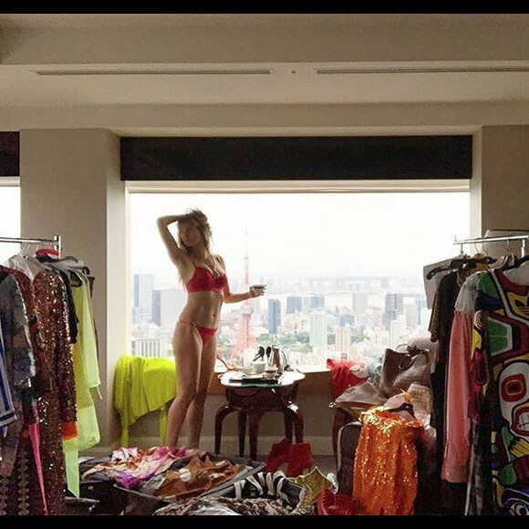Heidi Klum à Tokyo. Juillet 2019.