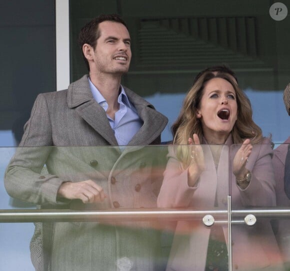 Andy Murray et sa femme Kim Sears au festival Cheltenham 2019 à l'hippodrome de Cheltenham, Royaume Uni, le 13 mars 2019.