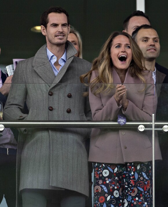 Andy Murray et sa femme Kim Sears lors du 2019 Cheltenham Festival le 13 mars 2019.