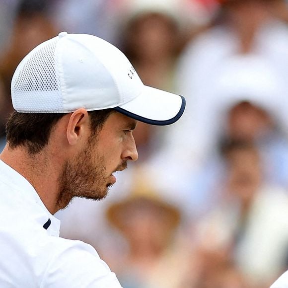Serena Williams et Andy Murray lors de leur match contre Raquel Kops-Jones et Fabrice Martin à Wimbledon le 9 juillet 2019.