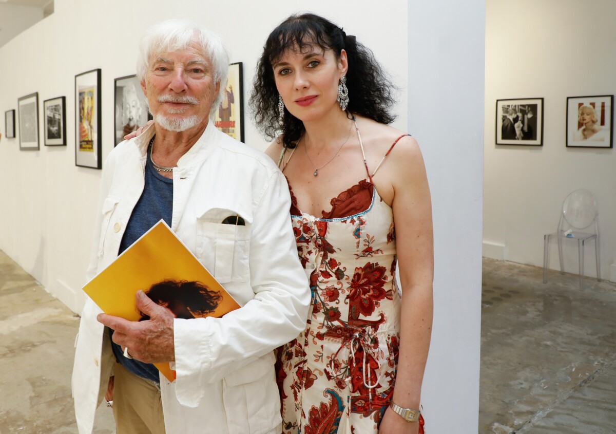 Photo : Exclusif - Hugues Aufray et sa compagne Muriel - Vernissage de