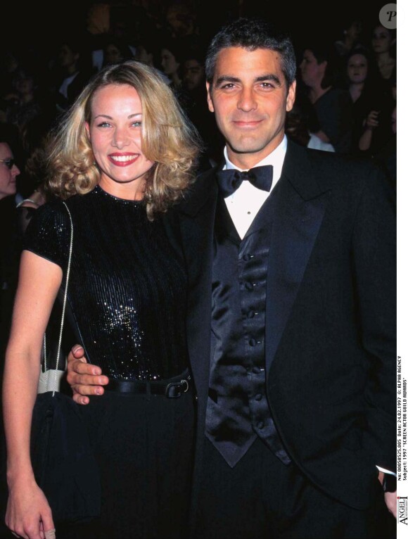 George Clooney et Celine Balitran le 24 février 1997.