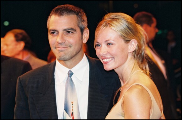 George Clooney et Celine Balitran à Deauville le 10 septembre 1998.