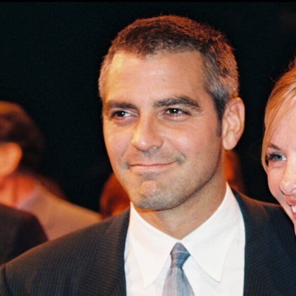 George Clooney et Celine Balitran à Deauville le 10 septembre 1998.