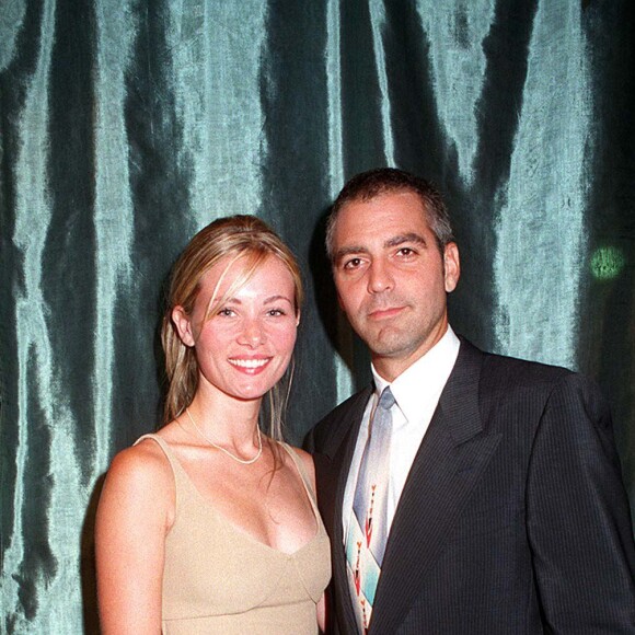 George Clooney et Celine Balitran à Deauville le 10 septembre 1998.