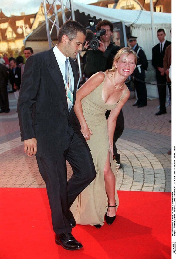 George Clooney et Celine Balitran à Deauville (1998).