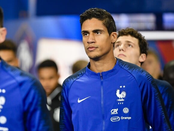 Raphaël Varane lors du match de ligue des nations opposant la France à l'Allemagne au stade de France à Saint-Denis, Seine Saint-Denis, France, le 16 octobre 2018. La France a gagné 2-1. © Pierre Perusseau/Bestimage