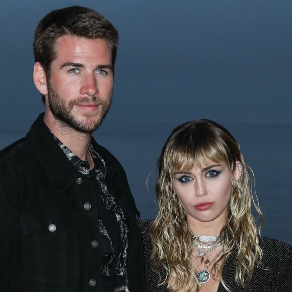 Liam Hemsworth, Miley Cyrus - Photocall - Saint Laurent présente sa collection homme printemps-été 2020 à Malibu le 6 juin 2019.