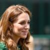 Catherine (Kate) Middleton, duchesse de Cambridge arrivent à Wimbledon pour la finale féminine à Londres, le 13 juillet 2019.