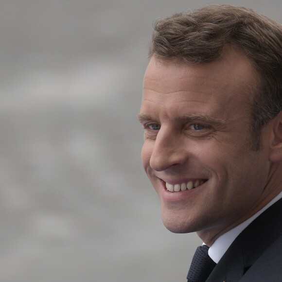 Emmanuel Macron (président de la République Française), lors du 139ème défilé militaire du 14 Juillet sur les Champs-Elysées, le jour de la Fête Nationale. Paris, le 14 juillet 2019. © Lemouton-Gorassini-Perusseau/Bestimage
