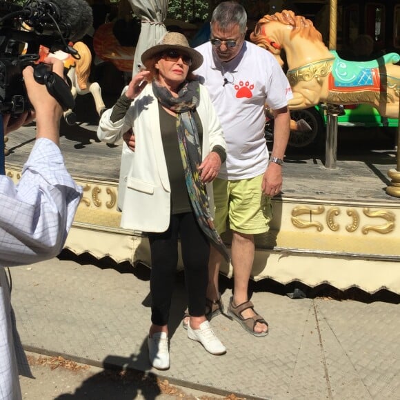 Exclusif - Jean-Marie Bigard et Régine à la Fête Foraine des Tuileries au Jardin des Tuileries à Paris, le 15 juillet 2019.