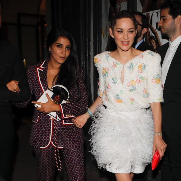 Leïla Bekhti et Marion Cotillard à la sortie du gala Vogue Foundation lors de la mode Haute-Couture automne-hiver 2019/2020 au Trianon à Paris, France, le 02 juillet 2019. © Veeren-Clovis/Bestimage