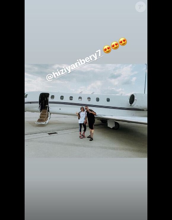 Franck Ribéry avec sa fille Hiziya qui a fêté ses 14 ans le 18 juillet 2019.