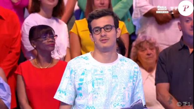 Paul gêné par sa maman dans &quot;Les 12 Coups de midi&quot; sur TF1, le 19 juillet 2019.