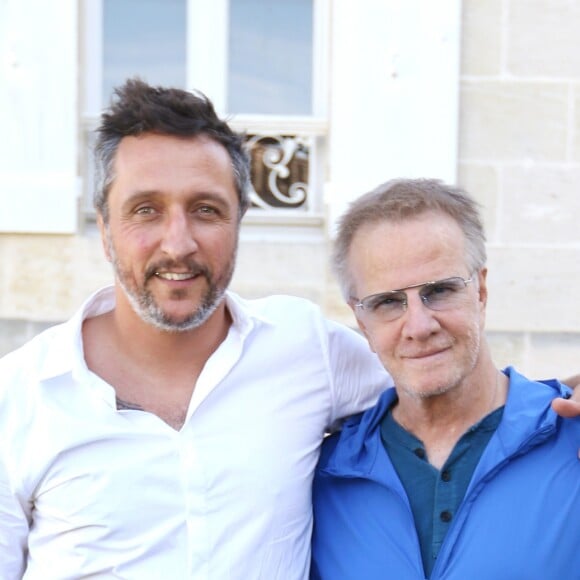 Rodolphe Lauga et Christophe Lambert au Château Grand Puy Ducasse pour la présentation du film "La Source" lors de la 5ème édition "Les Vendanges du 7ème Art : Festival International du Film en Médoc" à Pauillac, le 10 juillet 2019. © Patrick Bernard/Jean-Marc Lhomer/Bestimage