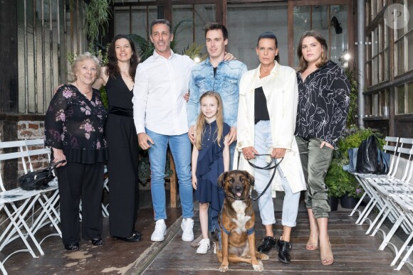 Maguy Ducruet, Kelly-Marie Lancien et son mari Daniel Ducruet, Linoué Ducruet, Louis Ducruet, la princesse Stéphanie de Monaco, Camille Gottlieb lors du premier défilé Alter Designs, la marque de Pauline Ducruet, lors de la Fashion Week de Paris le 18 juin 2019. © Cyril Moreau/Bestimage