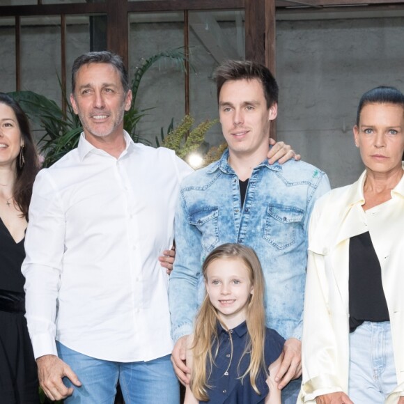 Maguy Ducruet, Kelly-Marie Lancien et son mari Daniel Ducruet, Linoué Ducruet, Louis Ducruet, la princesse Stéphanie de Monaco, Camille Gottlieb lors du premier défilé Alter Designs, la marque de Pauline Ducruet, lors de la Fashion Week de Paris le 18 juin 2019. © Cyril Moreau/Bestimage