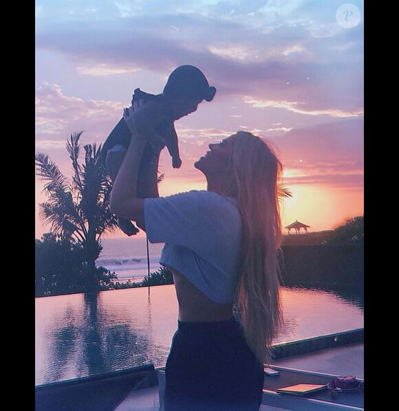 Khloé Kardashian et sa fille True Thompson.