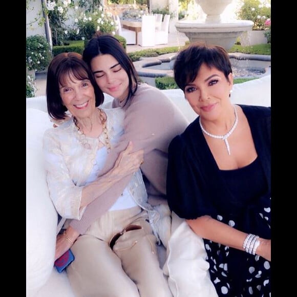 Kris Jenner et sa fille Kendall fêtent l'anniversaire de Mary Jo, la maman de Kris Jenner et grand-mère de Kendall. Juillet 2019.