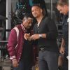Martin Lawrence et Will Smith sur le tournage du film Bad Boys 3 à Miami, le 4 avril 2019