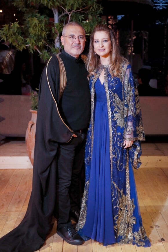 Elie Saab et son épouse Claudine assistent au mariage de leur fils Elie Saab Jr et Christina Mourad à Faqra. Le 19 juillet 2019.