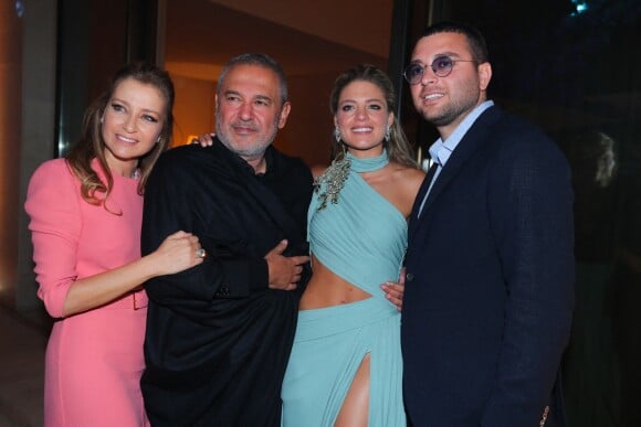 Elie Saab et son épouse Claudine assistent au mariage d'Elie Saab Jr (le fils du couturier Elie Saab) et Christina Mourad à Faqra. Le 19 juillet 2019.