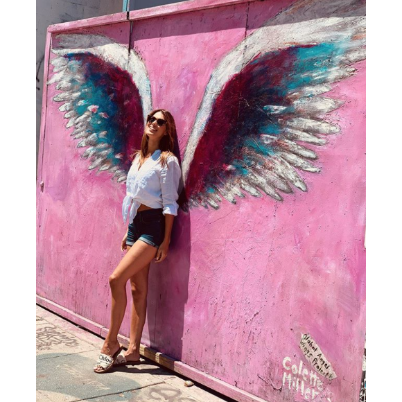 Iris Mittenaere en Californie, le 25 juillet 2019.